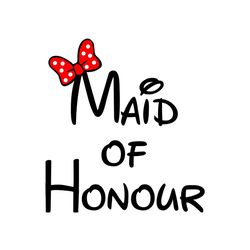 Maid Of Honor Bride Minnie Mouse Wedding SVG