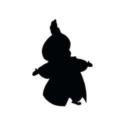 Disney Aladdin The Sultan King Silhouette Vector SVG