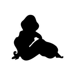 Disney Aladdin Princess Jasmine Silhouette Vector SVG file