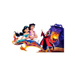 Aladdin Jasmine Abu Jafar Iago Disney Cartoon PNG
