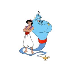 Aladdin and Genie Disney Aladdin and The Magic Lamp PNG Sublimation