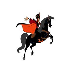 Jafar Riding On Nazir Horse Disney Villain PNG