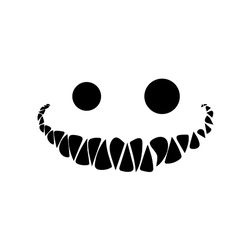 Cheshire Cat Spooky Smile Face Alice in Wonderland SVG