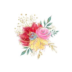 Diamond Gold Bunches Of Flowers Alice In Wonderland PNG
