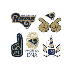 Foam Fingers Los Angeles Logo SVG, Rams In My DNA SVG, Football Svg, Los Angeles Rams Svg, NFL Svg Sublimation