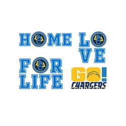 Love My Chargers Logo SVG, Los Angeles Chargers Svg, NFL Svg, Sport Fan Logo SVG Cricut Files