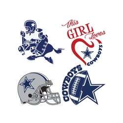 Dallas Cowboys Logo SVG, This Girl Loves Cowboys SVG, NFL Teams Logo SVG, Football Teams SVG