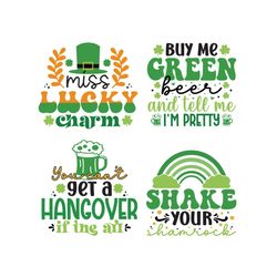 Miss Lucky Charm SVG, Green Beer Patrick's Day SVG, Patricio SVG, Patrick's Days Quotes SVG, Saint Patrick Day SVG