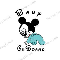 Mickey Mouse Baby On Board SVG