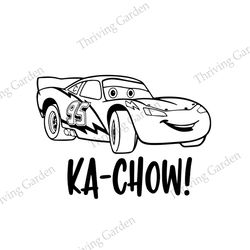 Disney Pixel Cars Lightning McQueen KaChow SVG