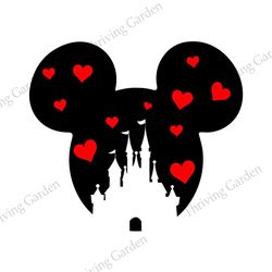 Mickey Mouse Love Magic Kingdom Head SVG