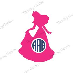 Disney Princess Aurora Monogram SVG Silhouette