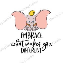 Embrace What Makes You Different Dumbo Elephant SVG