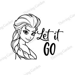 Let It Go Frozen Elsa Princess SVG