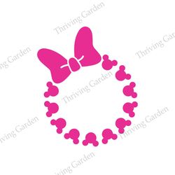 Minnie Mouse Pink Bow SVG Cricut File