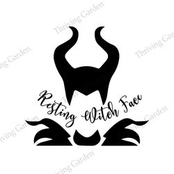 Resting Witch Face Disney Villain Maleficent SVG