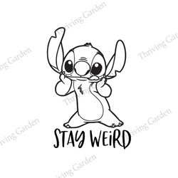 Disney Stitch Stay Weird Stitch SVG