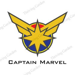 Avengers Superheroines Captain Marvel Logo SVG