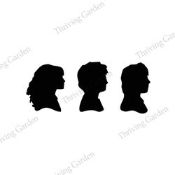 The Golden Trio Year 2 Side View Silhouette Art SVG Cut Files