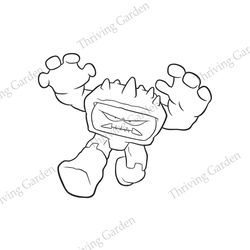 Disney Cartoon Toy Story Character Rock Monster Chunk Toy Silhouette SVG