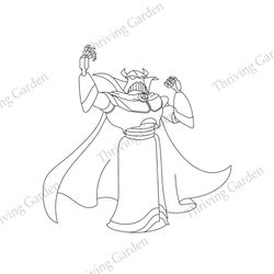Disney Cartoon Toy Story Character Evil Emperor Zurg Toy Silhouette SVG