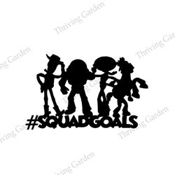 Disney Pixar Cartoon Toy Story Squadgoals Silhouette Vector SVG