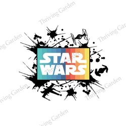 Machine Spaceship Star Wars Movie Rainbow Logo SVG