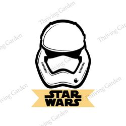 Stormtrooper Helmet Star Wars Logo Silhouette SVG