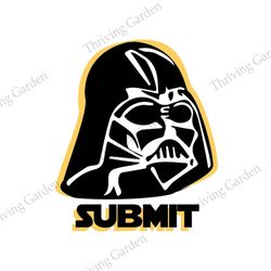 Submit Star Wars Darth Vader Black Yellow Logo Silhouette SVG