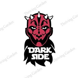 Darth Maul Head Dark Side Star Wars Movie SVG