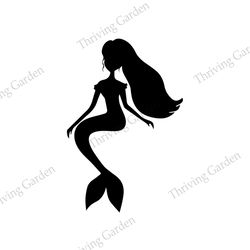 Cartoon Doll Little Mermaid Ariel Silhouette SVG