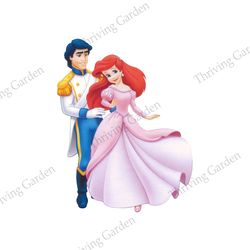 Disney Prince Eric and Princess Ariel The Little Mermaid PNG