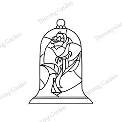 Beauty and The Beast The Enchanted Glass Rose SVG