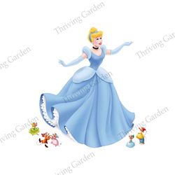 Disney Princess Cinderella Mice Friends Clipart PNG