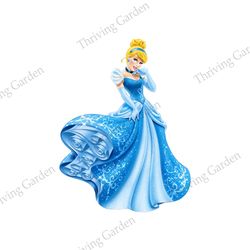 Princess Cinderella Twinkling Dress Disney Cartoon PNG