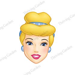 Disney Cartoon Princess Cinderella Face PNG Clipart