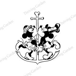 Love Anchor Mickey Minnie Mouse Disney Wedding SVG