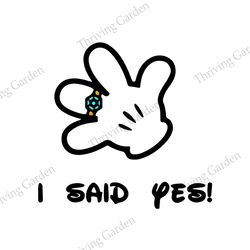 I Said Yes Disney Bride Groom Mouse Wedding SVG