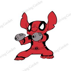 Cute Deadpool Stitch Funny Disney SVG