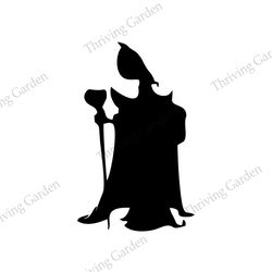 Disney Aladdin Cartoon Jafar Silhouette SVG