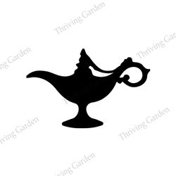 Aladdin The Magic Lamp Silhouette Vector SVG