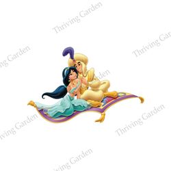 Love Aladdin & Jasmine On The Magic Carpet PNG