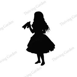 Alice and Drink Me Magic Bottle SVG Silhouette