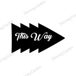 This Way The Mad Hatter Tea Party Arrow Sign SVG