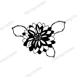 Alice In Wonderland Mandala Flower Pattern Silhouette SVG