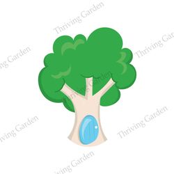 Cute Tree Character Mascot Flat Cartoon Alice In Wonderland SVG