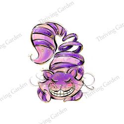 Diamond Purple Cheshire Cat Alice In Wonderland PNG