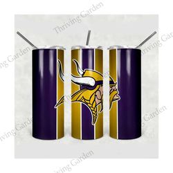 Minnesota Vikings Tumbler, Minnesota Vikings Wrap, Minnesota Vikings Design, NFL Tumbler Png, Sport Tumbler, Nfl Wrap, N