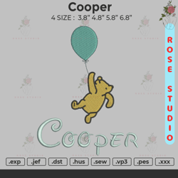 Cooper Embroidery, Embroidery File, Embroidery Design