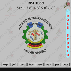 Instituto Embroidery, Embroidery File, Embroidery Design
